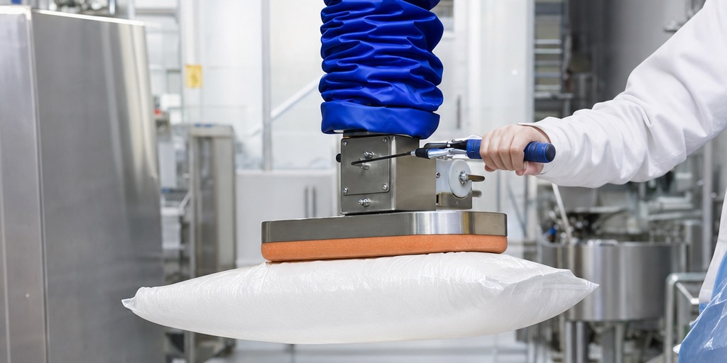 Ergonomisches Handling von Säcken und Fässern in der Lebensmittel- und Pharmaindustrie