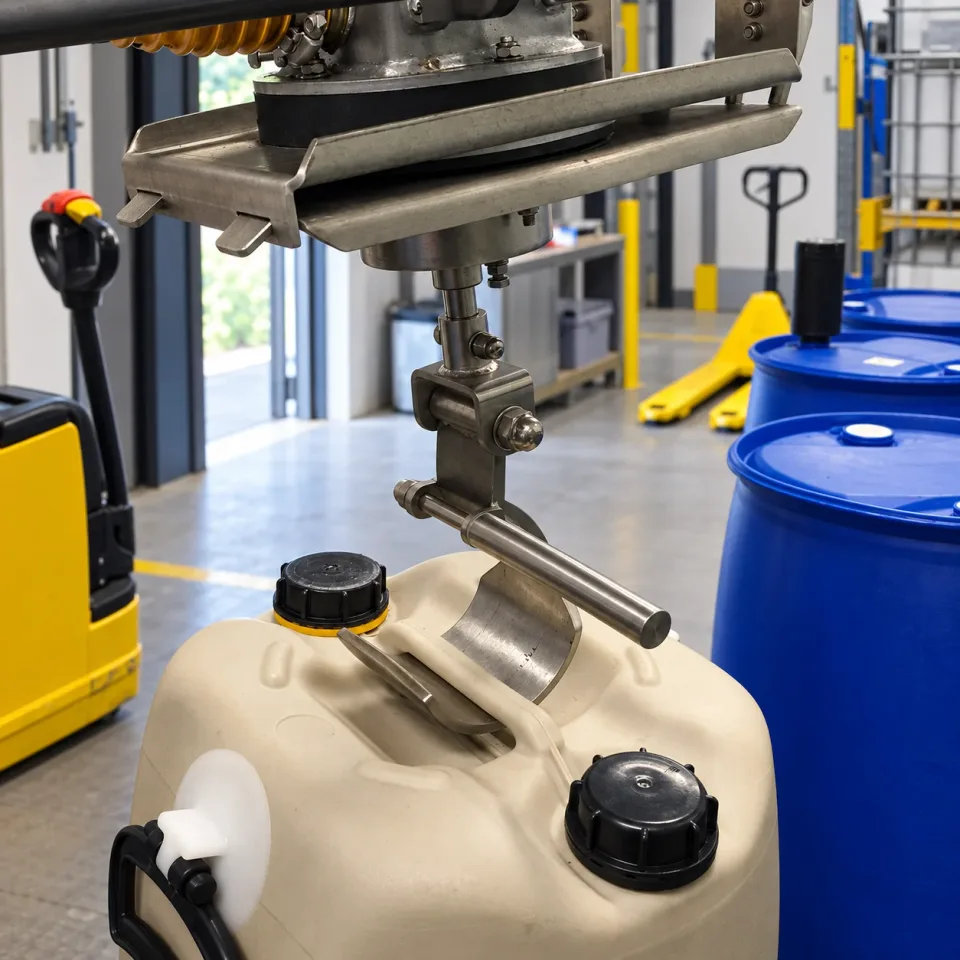Gripper attached to a canister handle